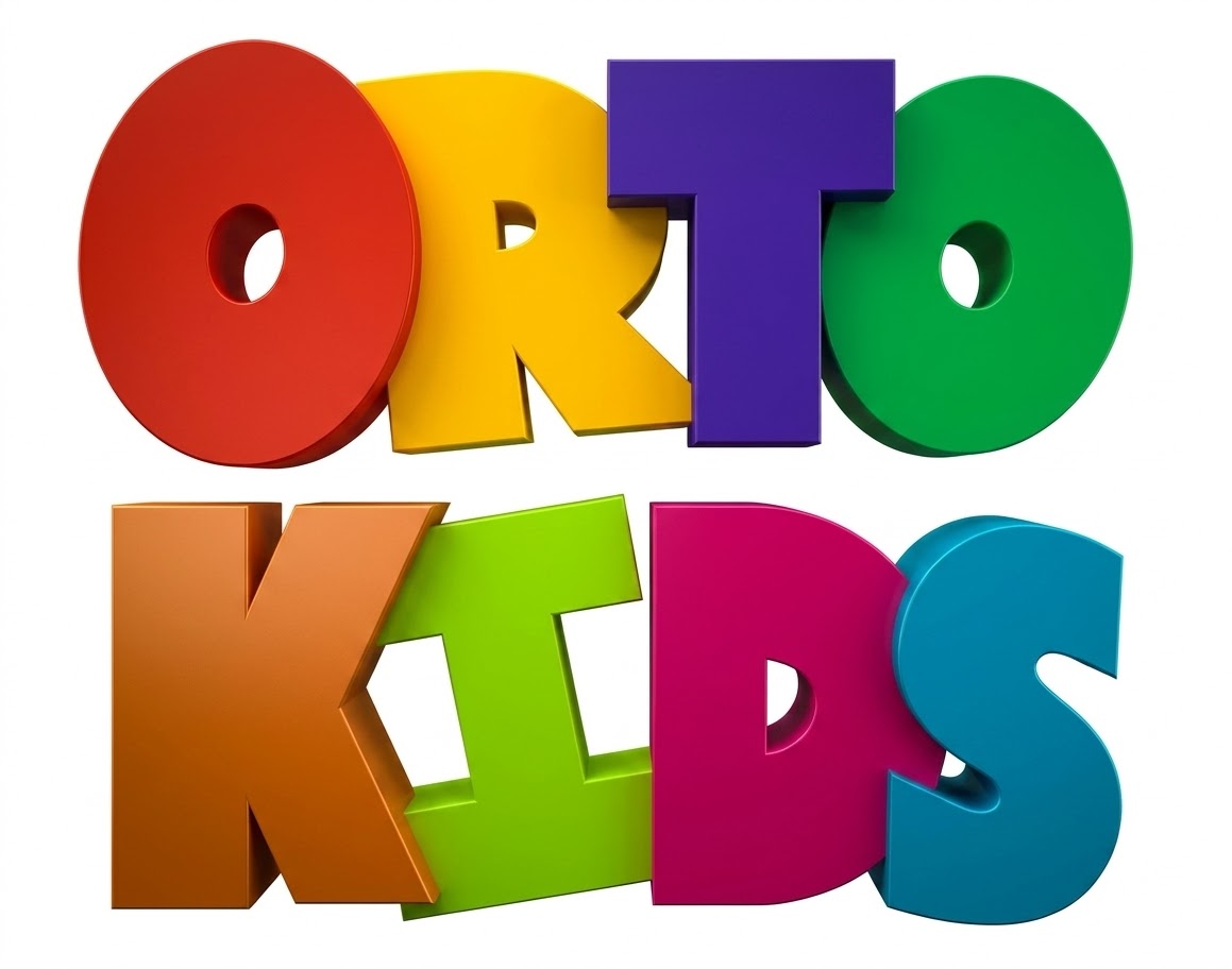 Orto Kids: logotipo multicolor original